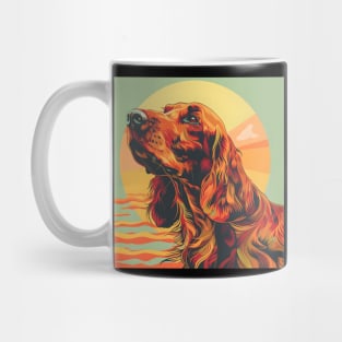 70s Irish Water Spaniel Vibes: Pastel Pup Parade Mug